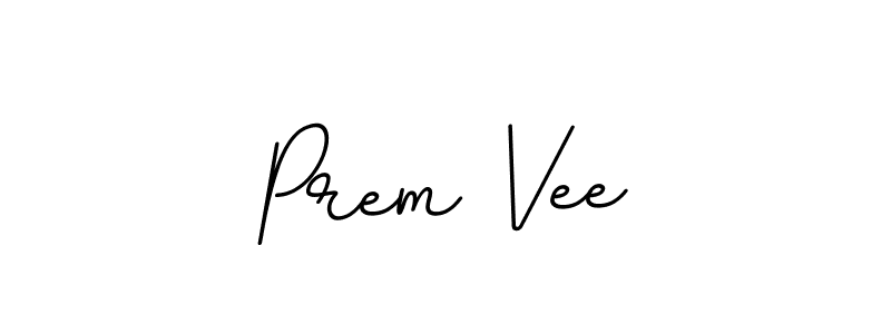How to make Prem Vee name signature. Use BallpointsItalic-DORy9 style for creating short signs online. This is the latest handwritten sign. Prem Vee signature style 11 images and pictures png