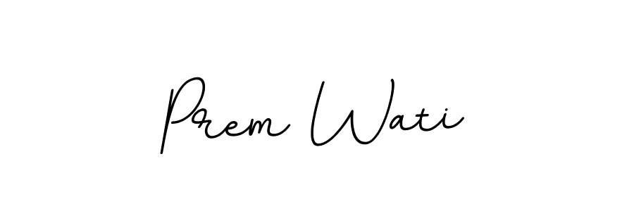 Use a signature maker to create a handwritten signature online. With this signature software, you can design (BallpointsItalic-DORy9) your own signature for name Prem Wati. Prem Wati signature style 11 images and pictures png