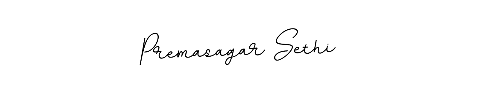 How to make Premasagar Sethi name signature. Use BallpointsItalic-DORy9 style for creating short signs online. This is the latest handwritten sign. Premasagar Sethi signature style 11 images and pictures png