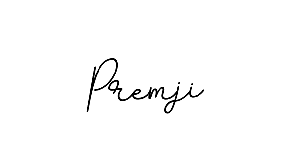 Use a signature maker to create a handwritten signature online. With this signature software, you can design (BallpointsItalic-DORy9) your own signature for name Premji. Premji signature style 11 images and pictures png