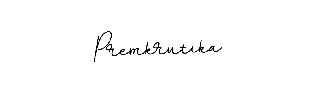 Make a beautiful signature design for name Premkrutika. With this signature (BallpointsItalic-DORy9) style, you can create a handwritten signature for free. Premkrutika signature style 11 images and pictures png