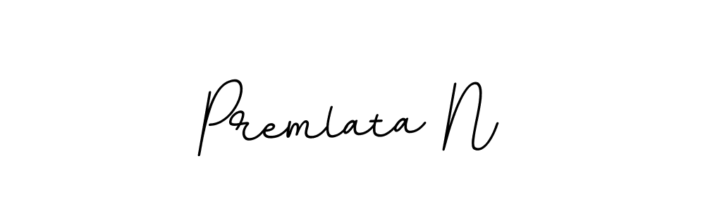 Use a signature maker to create a handwritten signature online. With this signature software, you can design (BallpointsItalic-DORy9) your own signature for name Premlata N. Premlata N signature style 11 images and pictures png