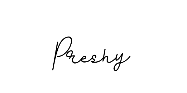 Also You can easily find your signature by using the search form. We will create Preshy name handwritten signature images for you free of cost using BallpointsItalic-DORy9 sign style. Preshy signature style 11 images and pictures png