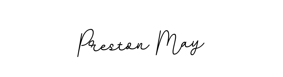 Make a beautiful signature design for name Preston May. With this signature (BallpointsItalic-DORy9) style, you can create a handwritten signature for free. Preston May signature style 11 images and pictures png