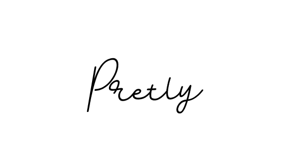 How to make Pretly name signature. Use BallpointsItalic-DORy9 style for creating short signs online. This is the latest handwritten sign. Pretly signature style 11 images and pictures png