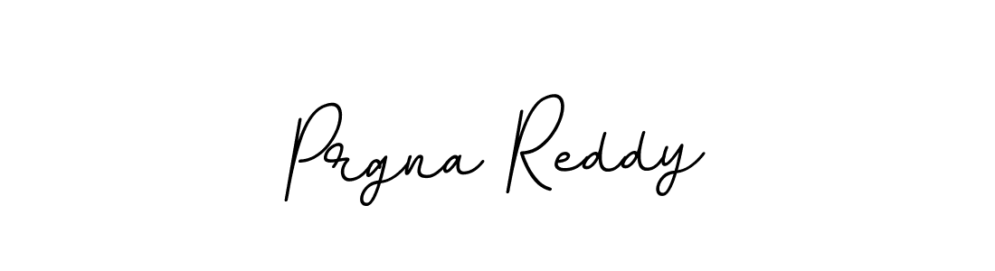How to make Prgna Reddy name signature. Use BallpointsItalic-DORy9 style for creating short signs online. This is the latest handwritten sign. Prgna Reddy signature style 11 images and pictures png
