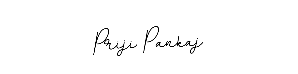if you are searching for the best signature style for your name Priji Pankaj. so please give up your signature search. here we have designed multiple signature styles  using BallpointsItalic-DORy9. Priji Pankaj signature style 11 images and pictures png