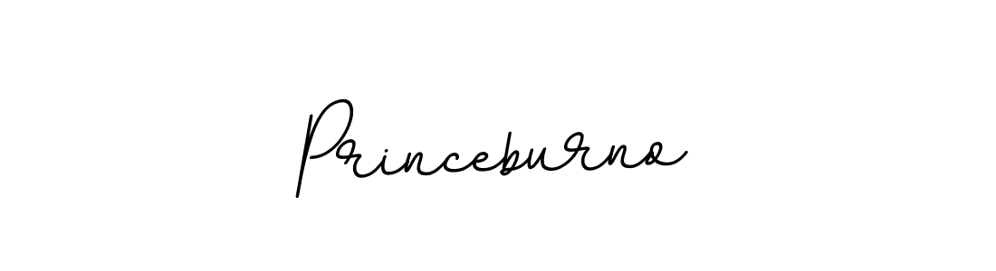 Design your own signature with our free online signature maker. With this signature software, you can create a handwritten (BallpointsItalic-DORy9) signature for name Princeburno. Princeburno signature style 11 images and pictures png