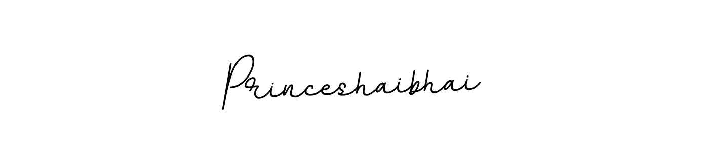 How to make Princeshaibhai name signature. Use BallpointsItalic-DORy9 style for creating short signs online. This is the latest handwritten sign. Princeshaibhai signature style 11 images and pictures png