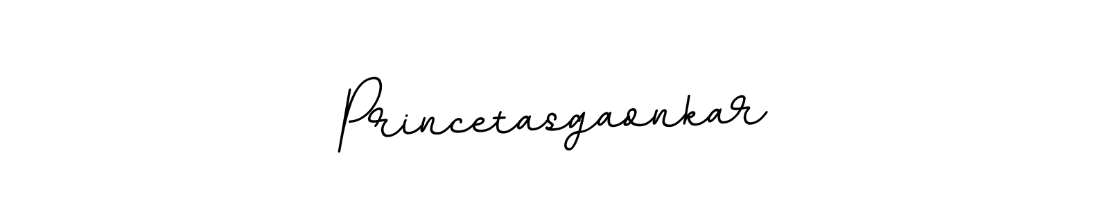 How to make Princetasgaonkar name signature. Use BallpointsItalic-DORy9 style for creating short signs online. This is the latest handwritten sign. Princetasgaonkar signature style 11 images and pictures png