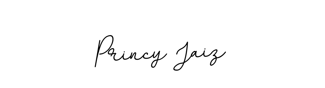 You should practise on your own different ways (BallpointsItalic-DORy9) to write your name (Princy Jaiz) in signature. don't let someone else do it for you. Princy Jaiz signature style 11 images and pictures png