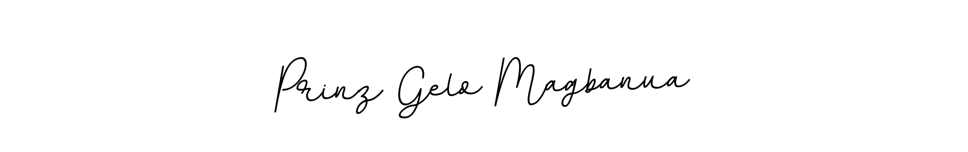 The best way (BallpointsItalic-DORy9) to make a short signature is to pick only two or three words in your name. The name Prinz Gelo Magbanua include a total of six letters. For converting this name. Prinz Gelo Magbanua signature style 11 images and pictures png