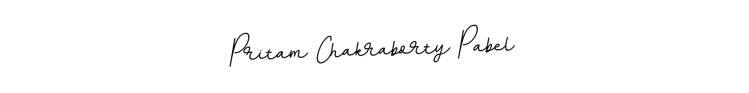 Design your own signature with our free online signature maker. With this signature software, you can create a handwritten (BallpointsItalic-DORy9) signature for name Pritam Chakraborty Pabel. Pritam Chakraborty Pabel signature style 11 images and pictures png