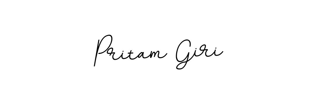 How to make Pritam Giri name signature. Use BallpointsItalic-DORy9 style for creating short signs online. This is the latest handwritten sign. Pritam Giri signature style 11 images and pictures png