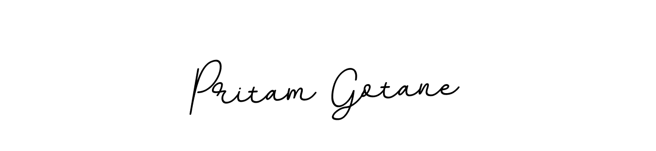 Make a beautiful signature design for name Pritam Gotane. With this signature (BallpointsItalic-DORy9) style, you can create a handwritten signature for free. Pritam Gotane signature style 11 images and pictures png