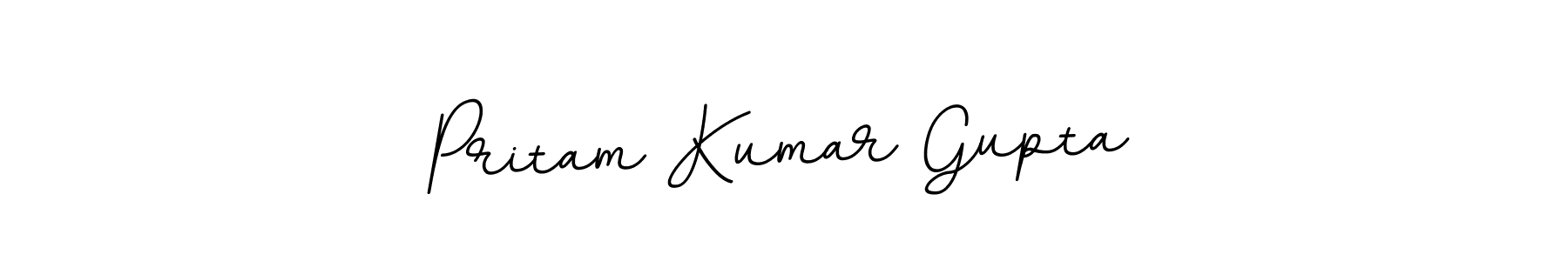 Create a beautiful signature design for name Pritam Kumar Gupta. With this signature (BallpointsItalic-DORy9) fonts, you can make a handwritten signature for free. Pritam Kumar Gupta signature style 11 images and pictures png