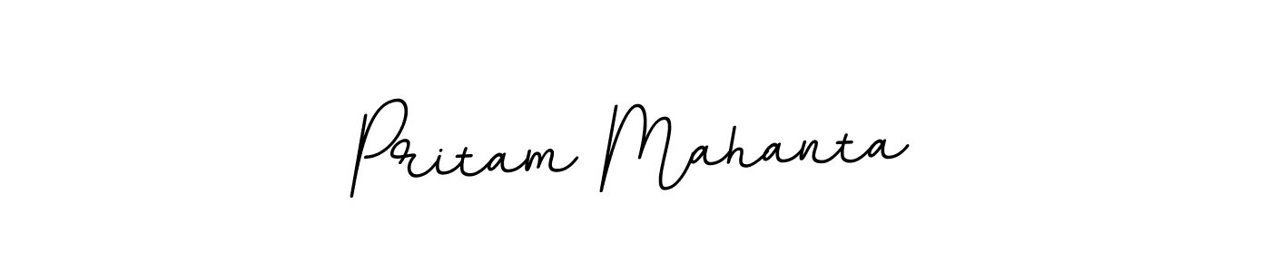 Design your own signature with our free online signature maker. With this signature software, you can create a handwritten (BallpointsItalic-DORy9) signature for name Pritam Mahanta. Pritam Mahanta signature style 11 images and pictures png