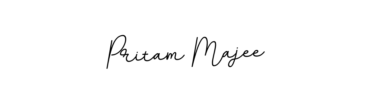 How to make Pritam Majee name signature. Use BallpointsItalic-DORy9 style for creating short signs online. This is the latest handwritten sign. Pritam Majee signature style 11 images and pictures png