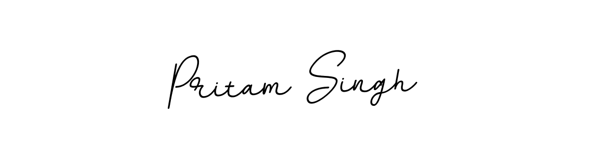 Use a signature maker to create a handwritten signature online. With this signature software, you can design (BallpointsItalic-DORy9) your own signature for name Pritam Singh. Pritam Singh signature style 11 images and pictures png