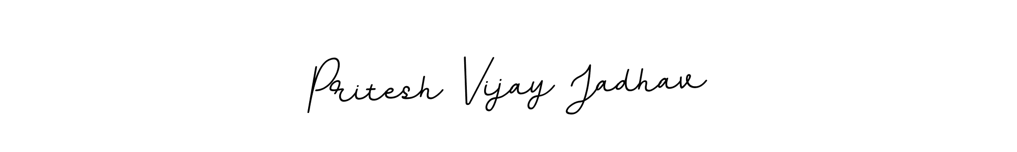 How to make Pritesh Vijay Jadhav name signature. Use BallpointsItalic-DORy9 style for creating short signs online. This is the latest handwritten sign. Pritesh Vijay Jadhav signature style 11 images and pictures png