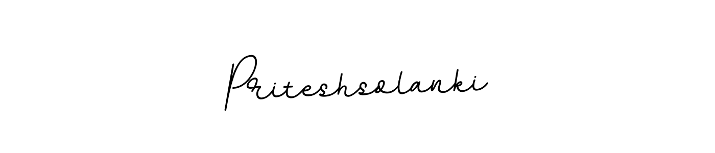 Make a beautiful signature design for name Priteshsolanki. With this signature (BallpointsItalic-DORy9) style, you can create a handwritten signature for free. Priteshsolanki signature style 11 images and pictures png