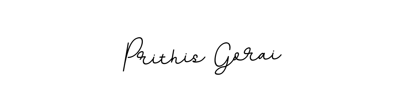 The best way (BallpointsItalic-DORy9) to make a short signature is to pick only two or three words in your name. The name Prithis Gorai include a total of six letters. For converting this name. Prithis Gorai signature style 11 images and pictures png