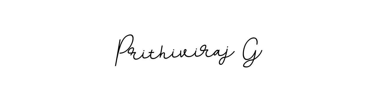 Make a beautiful signature design for name Prithiviraj G. With this signature (BallpointsItalic-DORy9) style, you can create a handwritten signature for free. Prithiviraj G signature style 11 images and pictures png