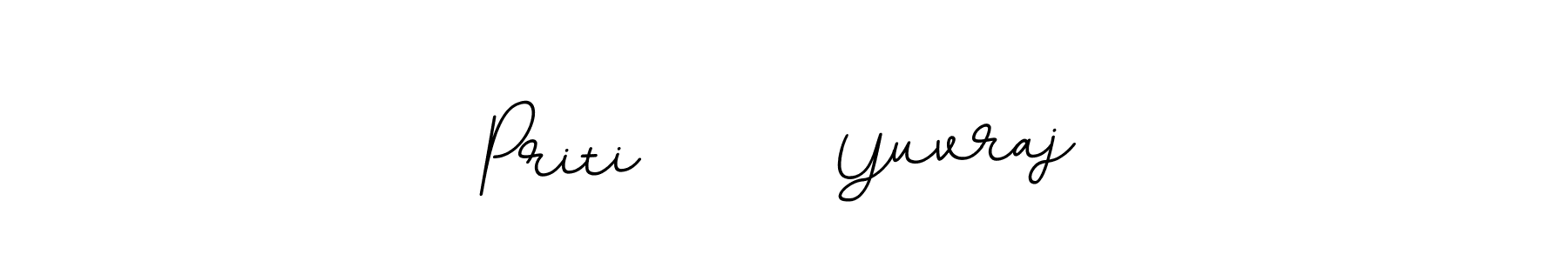 Use a signature maker to create a handwritten signature online. With this signature software, you can design (BallpointsItalic-DORy9) your own signature for name Priti       Yuvraj. Priti       Yuvraj signature style 11 images and pictures png