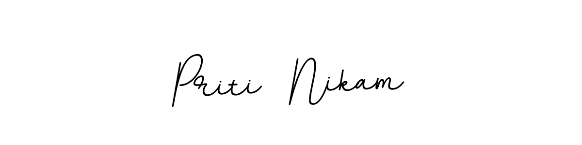 Create a beautiful signature design for name Priti  Nikam. With this signature (BallpointsItalic-DORy9) fonts, you can make a handwritten signature for free. Priti  Nikam signature style 11 images and pictures png