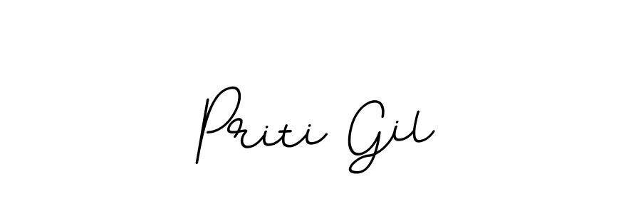 Design your own signature with our free online signature maker. With this signature software, you can create a handwritten (BallpointsItalic-DORy9) signature for name Priti Gil. Priti Gil signature style 11 images and pictures png