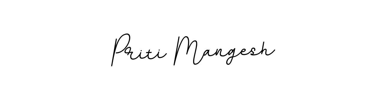 Priti Mangesh stylish signature style. Best Handwritten Sign (BallpointsItalic-DORy9) for my name. Handwritten Signature Collection Ideas for my name Priti Mangesh. Priti Mangesh signature style 11 images and pictures png