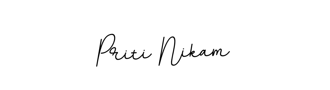 if you are searching for the best signature style for your name Priti Nikam. so please give up your signature search. here we have designed multiple signature styles  using BallpointsItalic-DORy9. Priti Nikam signature style 11 images and pictures png