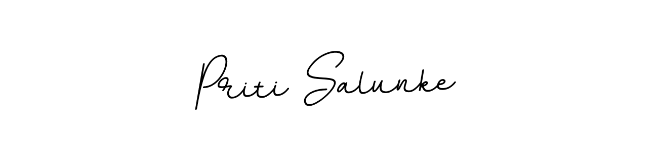 Design your own signature with our free online signature maker. With this signature software, you can create a handwritten (BallpointsItalic-DORy9) signature for name Priti Salunke. Priti Salunke signature style 11 images and pictures png