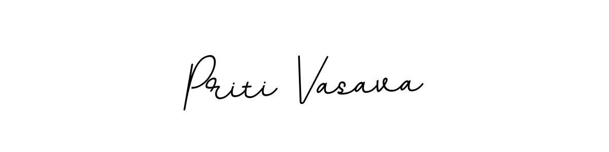 You should practise on your own different ways (BallpointsItalic-DORy9) to write your name (Priti Vasava) in signature. don't let someone else do it for you. Priti Vasava signature style 11 images and pictures png