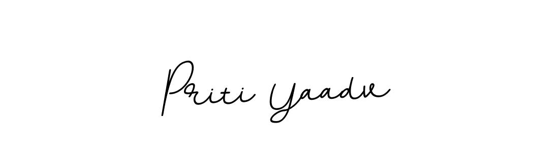 Design your own signature with our free online signature maker. With this signature software, you can create a handwritten (BallpointsItalic-DORy9) signature for name Priti Yaadv. Priti Yaadv signature style 11 images and pictures png