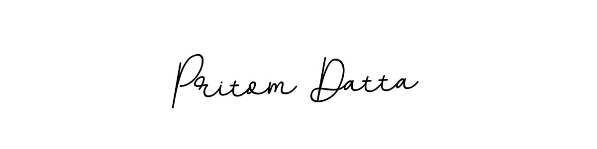 The best way (BallpointsItalic-DORy9) to make a short signature is to pick only two or three words in your name. The name Pritom Datta include a total of six letters. For converting this name. Pritom Datta signature style 11 images and pictures png