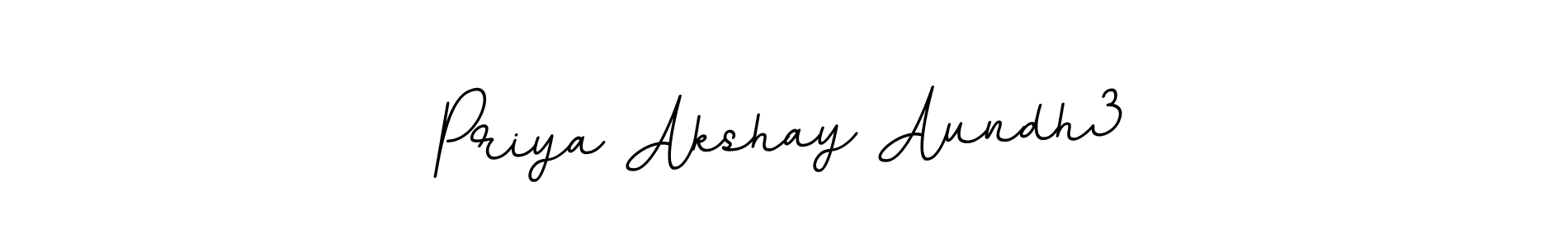 Make a beautiful signature design for name Priya Akshay Aundh3. With this signature (BallpointsItalic-DORy9) style, you can create a handwritten signature for free. Priya Akshay Aundh3 signature style 11 images and pictures png