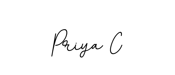 Create a beautiful signature design for name Priya C. With this signature (BallpointsItalic-DORy9) fonts, you can make a handwritten signature for free. Priya C signature style 11 images and pictures png