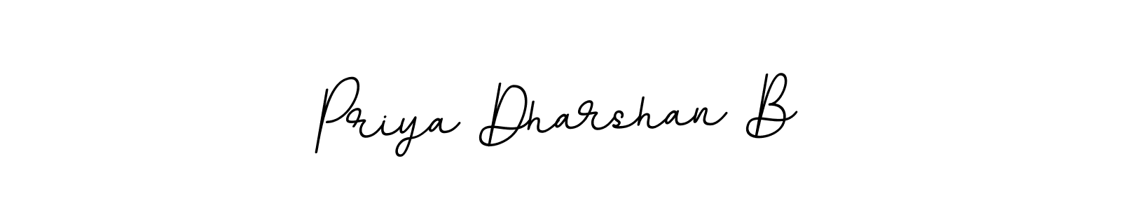 Design your own signature with our free online signature maker. With this signature software, you can create a handwritten (BallpointsItalic-DORy9) signature for name Priya Dharshan B. Priya Dharshan B signature style 11 images and pictures png
