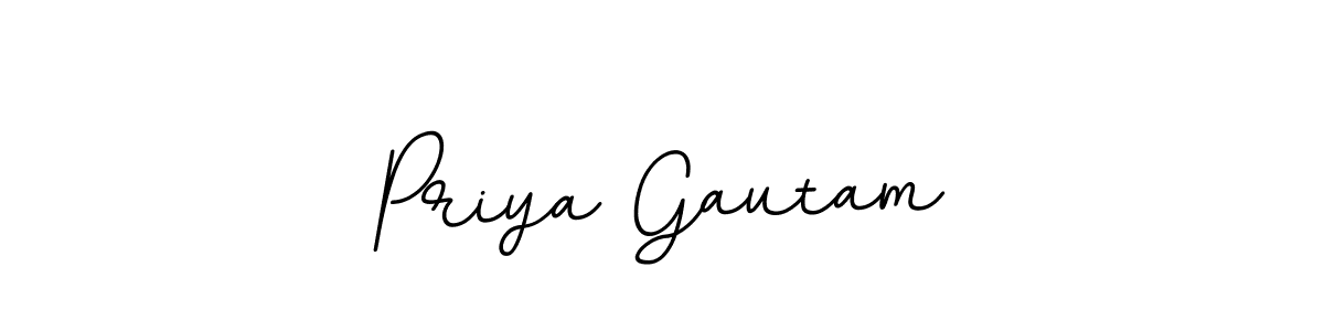 Use a signature maker to create a handwritten signature online. With this signature software, you can design (BallpointsItalic-DORy9) your own signature for name Priya Gautam. Priya Gautam signature style 11 images and pictures png