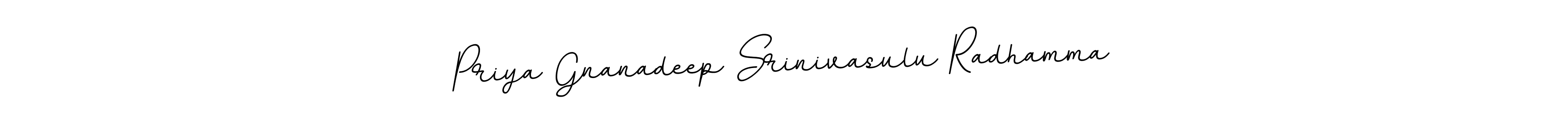 Design your own signature with our free online signature maker. With this signature software, you can create a handwritten (BallpointsItalic-DORy9) signature for name Priya Gnanadeep Srinivasulu Radhamma. Priya Gnanadeep Srinivasulu Radhamma signature style 11 images and pictures png