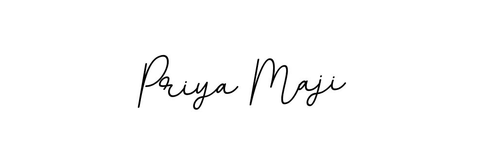 You should practise on your own different ways (BallpointsItalic-DORy9) to write your name (Priya Maji) in signature. don't let someone else do it for you. Priya Maji signature style 11 images and pictures png