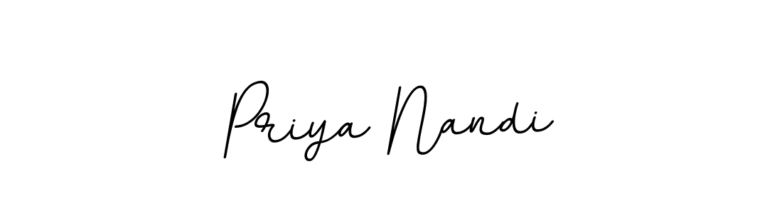 Use a signature maker to create a handwritten signature online. With this signature software, you can design (BallpointsItalic-DORy9) your own signature for name Priya Nandi. Priya Nandi signature style 11 images and pictures png
