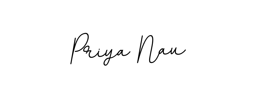 How to make Priya Nau name signature. Use BallpointsItalic-DORy9 style for creating short signs online. This is the latest handwritten sign. Priya Nau signature style 11 images and pictures png