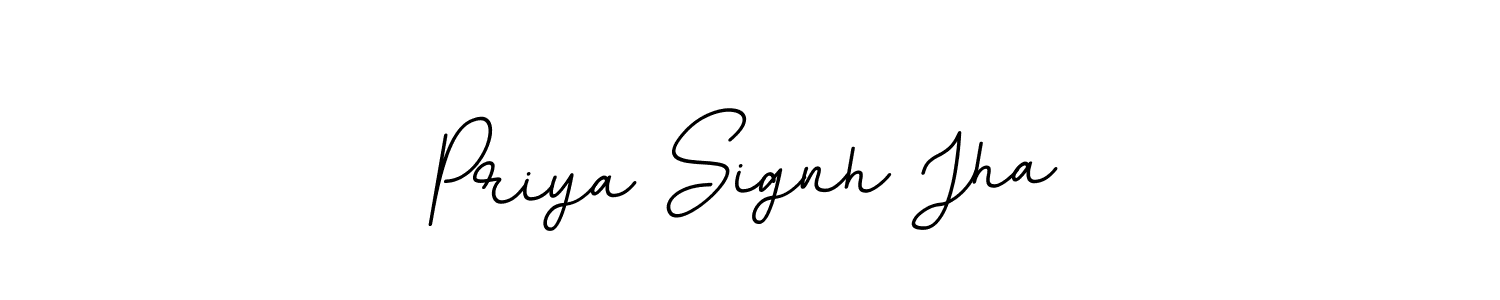 Priya Signh Jha stylish signature style. Best Handwritten Sign (BallpointsItalic-DORy9) for my name. Handwritten Signature Collection Ideas for my name Priya Signh Jha. Priya Signh Jha signature style 11 images and pictures png