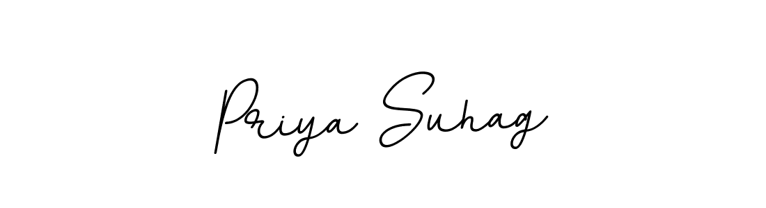 Create a beautiful signature design for name Priya Suhag. With this signature (BallpointsItalic-DORy9) fonts, you can make a handwritten signature for free. Priya Suhag signature style 11 images and pictures png