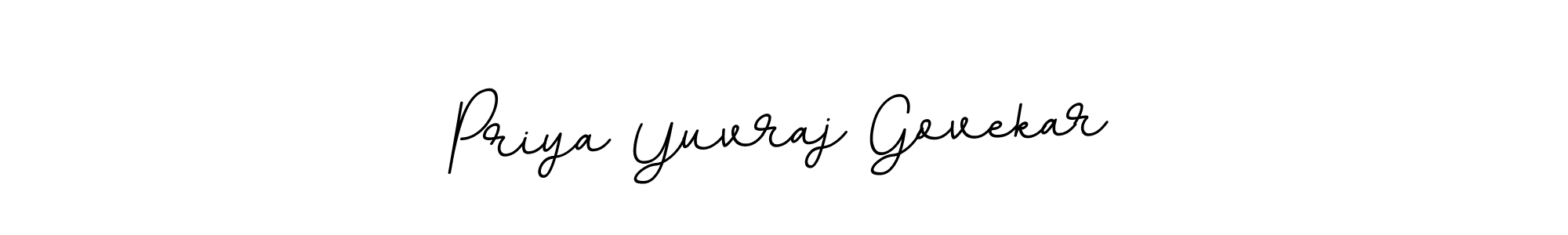 Create a beautiful signature design for name Priya Yuvraj Govekar. With this signature (BallpointsItalic-DORy9) fonts, you can make a handwritten signature for free. Priya Yuvraj Govekar signature style 11 images and pictures png