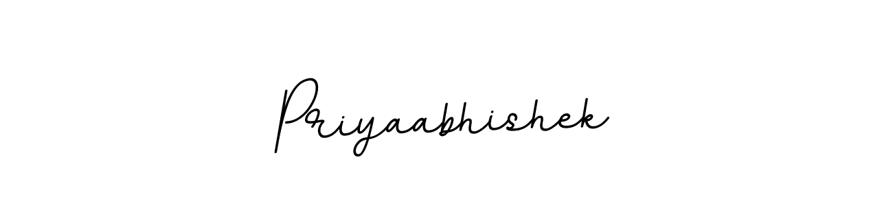 Make a beautiful signature design for name Priyaabhishek. With this signature (BallpointsItalic-DORy9) style, you can create a handwritten signature for free. Priyaabhishek signature style 11 images and pictures png