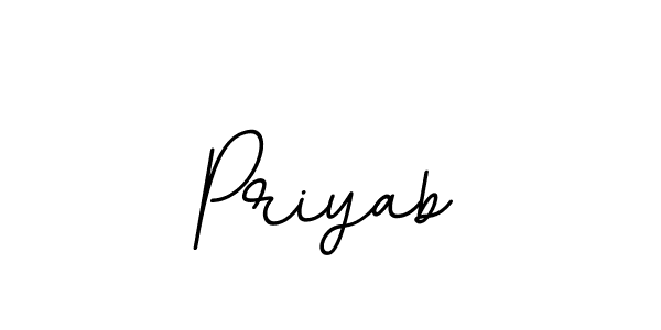 Make a beautiful signature design for name Priyab. With this signature (BallpointsItalic-DORy9) style, you can create a handwritten signature for free. Priyab signature style 11 images and pictures png