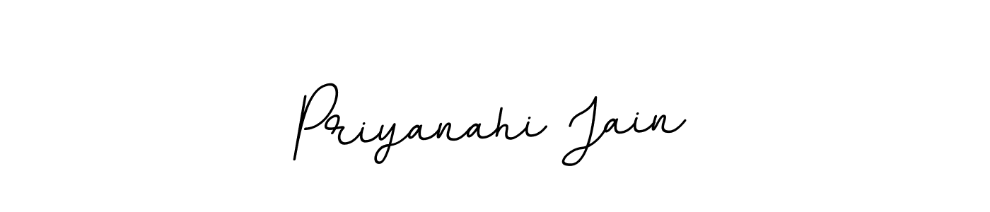 Make a beautiful signature design for name Priyanahi Jain. With this signature (BallpointsItalic-DORy9) style, you can create a handwritten signature for free. Priyanahi Jain signature style 11 images and pictures png